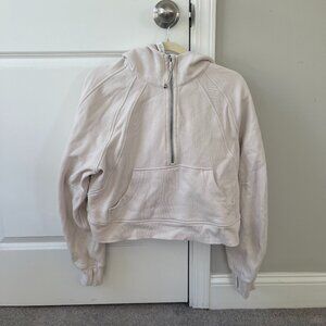 VGUC Lululemon scuba oversized half zip hoodie in white opal